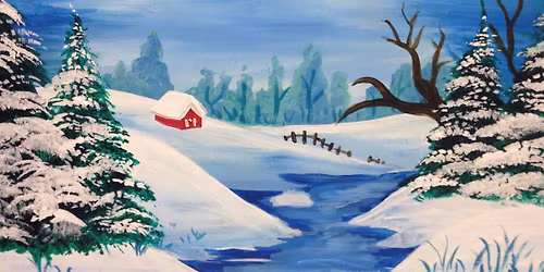 \u2728 Merry & Bright Holiday Season Savings! - Snowy River Canvas Paint & Sip Class