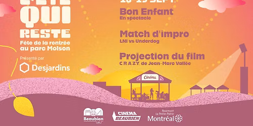 L'\u00e9t\u00e9 qui reste - F\u00eate de la rentr\u00e9e au Parc Molson - Pr\u00e9sent\u00e9 par Desjardins