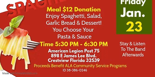 Auxiliary Spaghetti Dinner