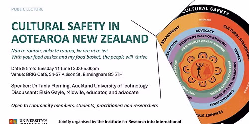 Cultural Safety in Aotearoa New Zealand: Public lecture