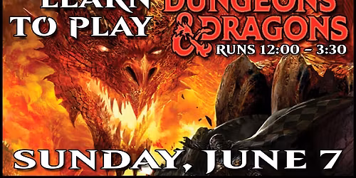 Sunday Beginners Dungeons & Dragons: JUNE 