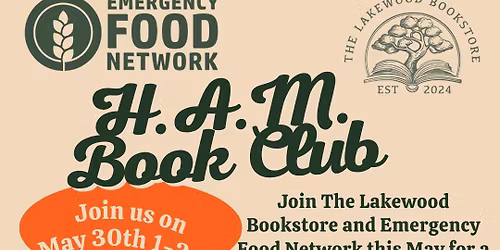 H.A.M. Book Club with The Lakewood Bookstore and Emergency Food Network