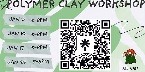 Froggy friends polymer clay workshop all ages arts and crafts