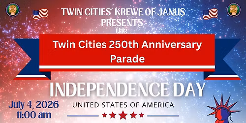 Twin Cities 250th Anniversary Parade hosted by Krewe of Janus