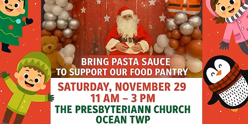 Santa Photo Op for pasta sauce 