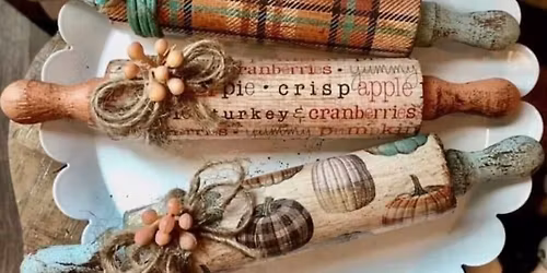 Antique Rolling Pin Decoupage class