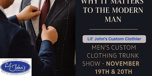 Trunk Show - Custom Men\u2019s clothing - Meet & Greet