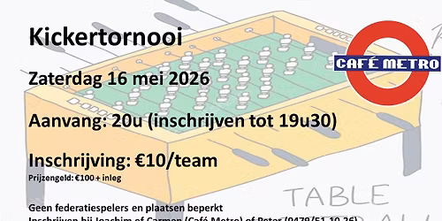 Kickertornooi Caf\u00e9 De Metro