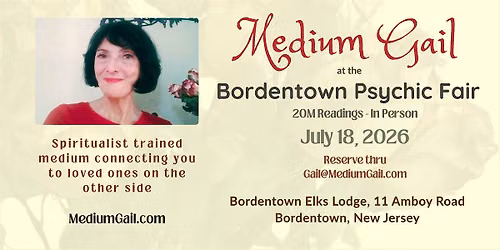 Medium Gail at Bordentown Psychic Fair, Bordentown, NJ - July 18, 2026