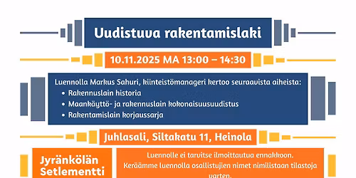 Uudistuva rakentamislaki -yleis\u00f6luento