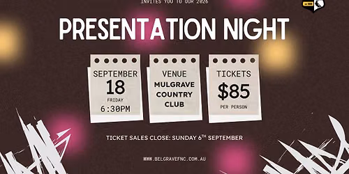 Belgrave FNC - 2026 Presentation Night