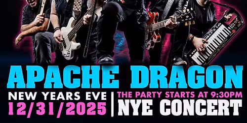 APACHE DRAGON LIVE! MARGARITAVILLE HOLLYWOOD BEACH 2026 NEW YEARS EVE CONCERT