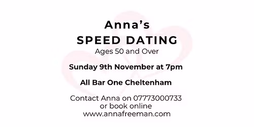 SPEED DATING Cheltenham Ages 50 and Over