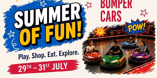Leeds Market Summer of Fun, Bumper Cars, Play, Shop, Eat, Explore