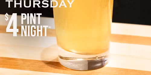 Thirsty Thursday $4 Pint Night at Side Hustle Bluffton Taproom