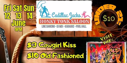 Line Dance, DJ Dance Mix, & Karaoke @ Cadillac Jack's
