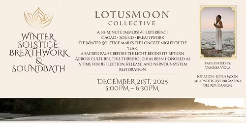 Winter Solstice: Cacao \u2022 Breathwork \u2022  Sound Bath