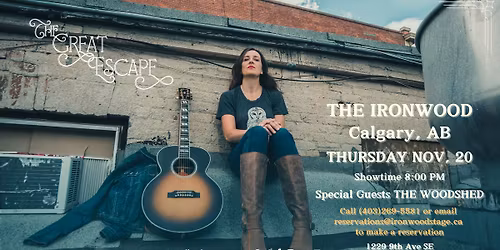 Emily Triggs - Calgary, AB - Thurs NOV 20th - The Ironwood - Album Party w\/ The Woodshed