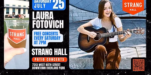 FREE Concert: Laura Fotovich on SAT, JULY 25 at 7PM at Strang Hall in Overland Park
