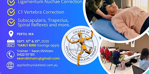 AMT UPPER TORSO & NECK WORKSHOP - PERTH WA September 12th & 13th 2026