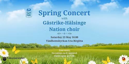 V\u00e5rkonsert med GH-k\u00f6ren \/ Spring Concert with GH-Choir