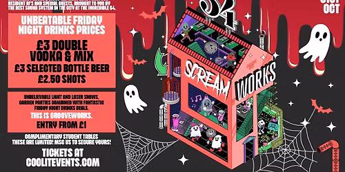 GROOVEWORKS presents SCREAMWORKS \ud83e\ude78\ud83c\udf83\ud83e\udea9\ud83d\udd78\ufe0f HALLOWEEN FRIDAY @ 54