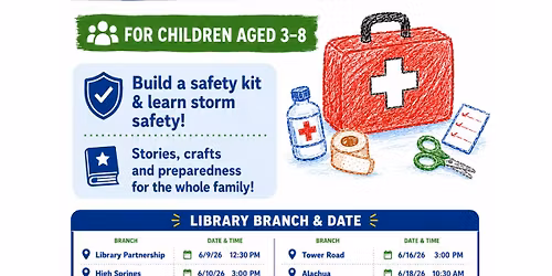 Storm Ready Story Time and Safety Kit Fun for Kids-Cone Park Branch