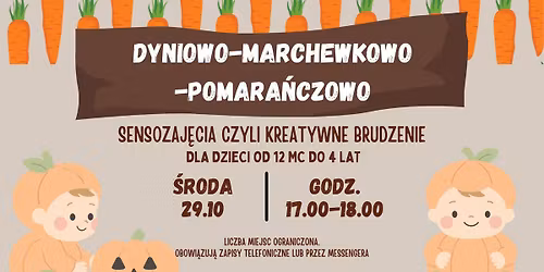 Dyniowo-marchewkowo-pomara\u0144czowo - sensozajecia czyli kreatywne brudzenie si\u0119