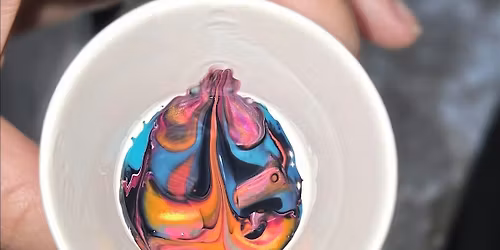 Cosmic Color Alchemy: Moon Water Acrylic Paint Pour