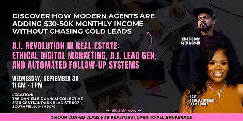 AI Revolution in Real Estate : 2 Hour Con-ed Class For Realtors