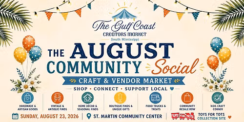 The August Community Social \u2013 Craft & Vendor Market | St. Martin, MS