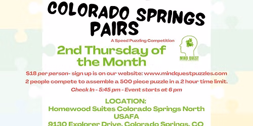 Colorado Springs Pairs Speed Puzzling Event