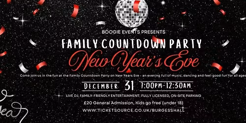 NEW YEARS EVE FAMILY COUNTDOWN PARTY