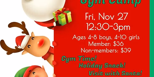 Kick Off To Christmas Gym Camp