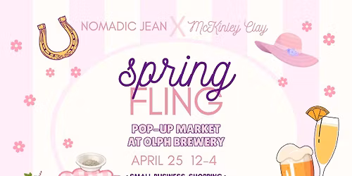 Spring Fling Popup Market AND Clay Earring Class at OLPH Brewery 