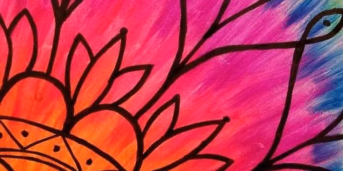 Blacklight Paint Event: Fluorescent Mandala