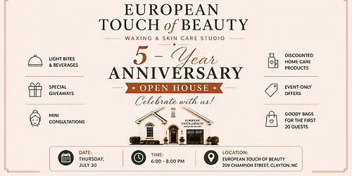 European Touch of Beauty is turning 5!