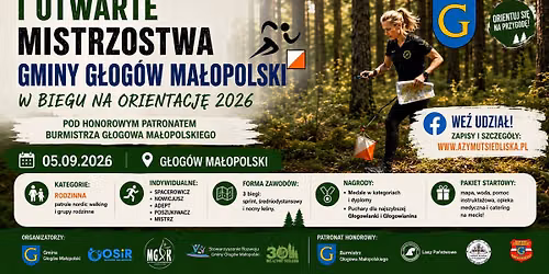 🧭 I Otwarte Mistrzostwa Gminy Głogów Małopolski w Biegu na Orientację 2026