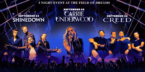 Velocity Music Festival: Shinedown  Carrie Underwood & Creed - 3 Day Pass