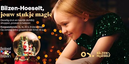 Kerstshoppen in Bilzen-centrum | Koopweekend 20 & 21 december met bezoek van de Kerstman