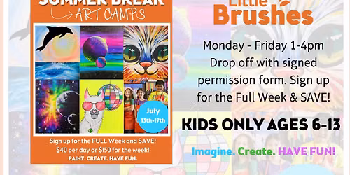 Little Brushes Summer Art Camp July 13th-17th