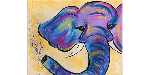 Bold Bright Neon Elephant - Paint and Sip in San Antonio | Classpop!\u2122