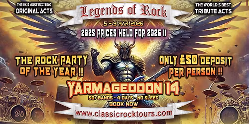 Legends Of Rock Festival 2026 - Great Yarmouth, UK