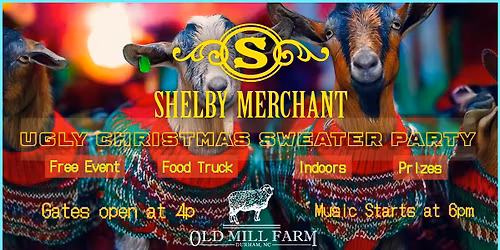 (Free Event\/Indoors) Shelby Merchant Live at Old Mill Farm (Durham, NC )