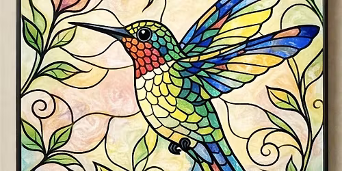 Stained Glass Style Acrylic Painting Class with Kym