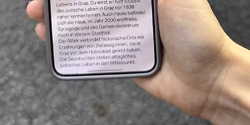 Pr\u00e4sentation des IWalks \u201eJ\u00fcdisches Leben in Graz vor 1938\u201c
