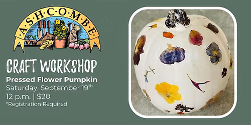 Pressed Flower Craft Pumpkin