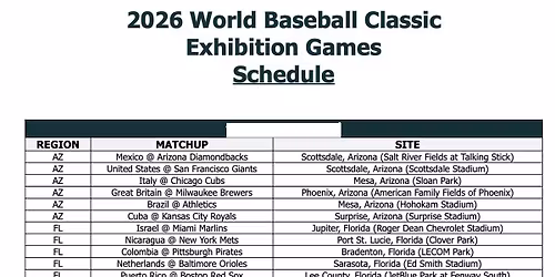 World Baseball Classic Exhibition: Texas Rangers vs. Brazil