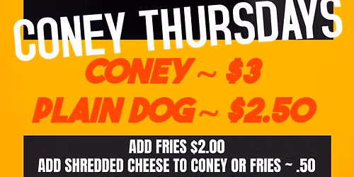 \ud83c\udf2d Coney Thursdays at Westland BOVA VFW Post 9885! \ud83c\udf2d