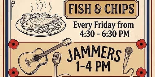 Royal Canadian Legion branch 297 ~ Every Friday Fish & Chips, Music and Dancing